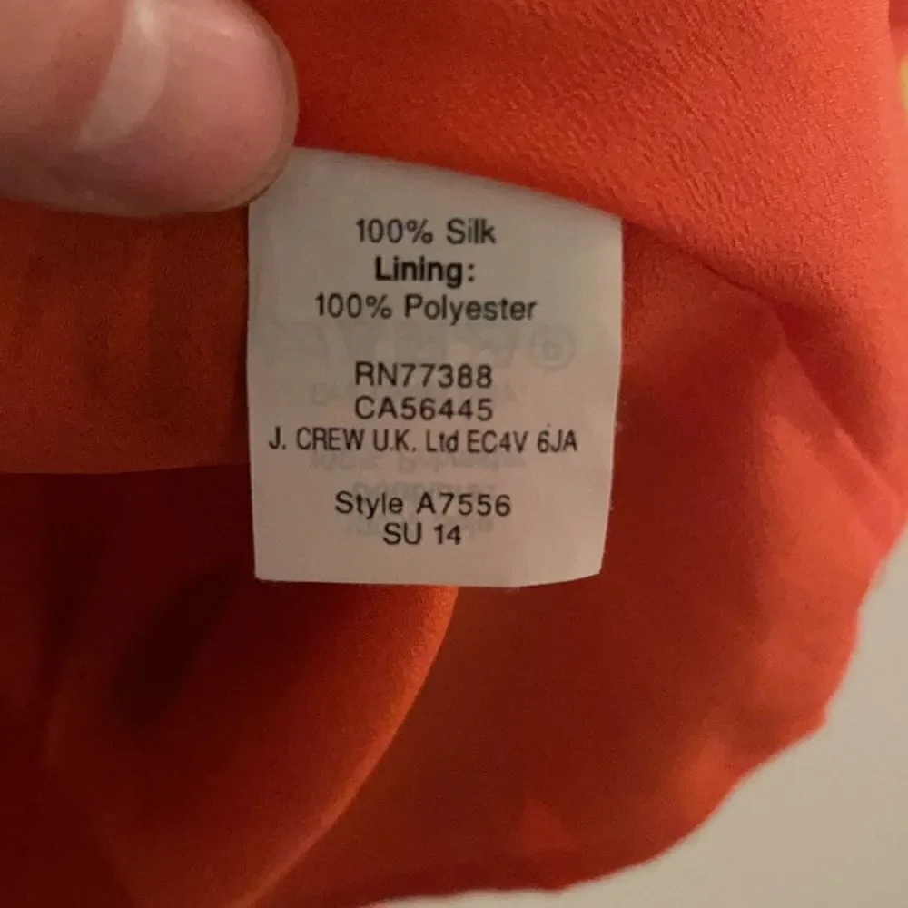 J Crew Tropical Silk Hibiscus Coral Twist Back Sundress